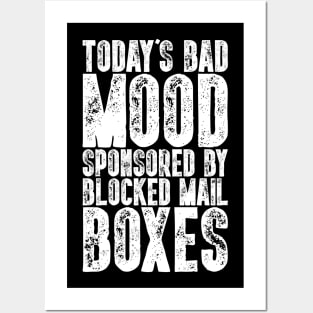 Today's Bad Mood - Funny Postal Worker Quote Gift Posters and Art